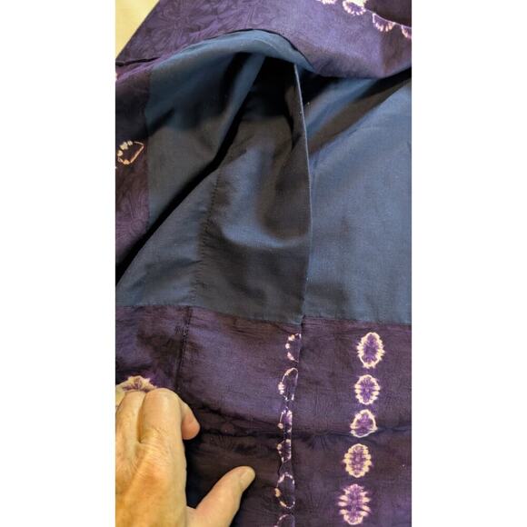 Custom Made 2-Piece Purple Boho Batik Skirt & Blouse Set – Size 2X (Adjustable) - Picture 14 of 15